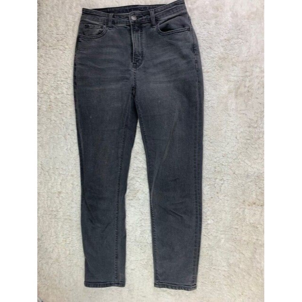 American Eagle Size 2 Womens Mom Jean Black Stretch Mid Rise